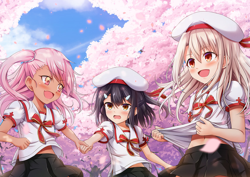 illyasviel von einzbern, chloe von einzbern, and miyu edelfelt (fate and 1 more) drawn by morokoshi_(tekku)