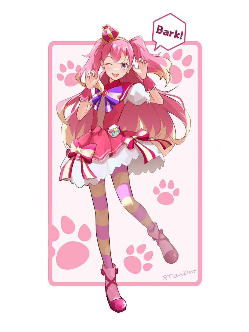 inukai komugi and cure wonderful (precure and 1 more) drawn by ayesha618