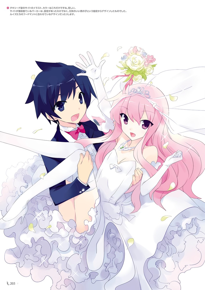louise francoise le blanc de la valliere and hiraga saito (zero no tsukaima) drawn by usatsuka_eiji