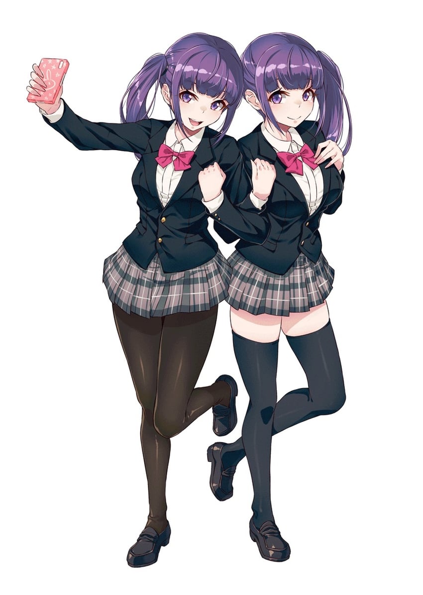 futaba yuno and futaba kano (iya na kao sare nagara opantsu misete moraitai) drawn by 40hara