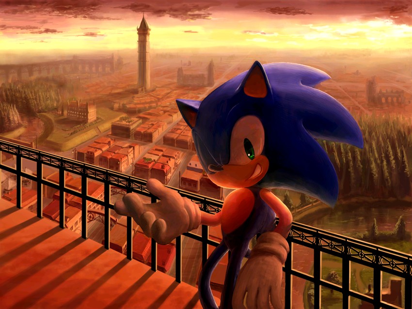 sonic the hedgehog (sonic and 1 more) drawn by rasein
