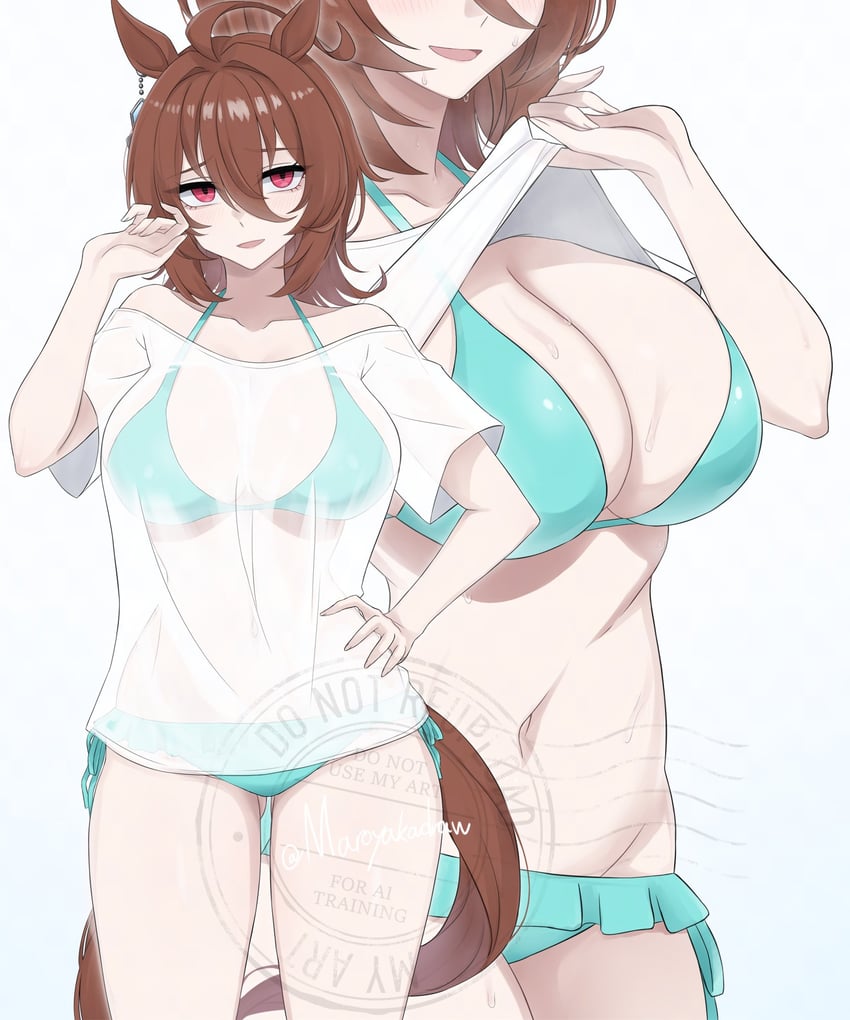 agnes tachyon (umamusume and 1 more) drawn by ibuki_grunt