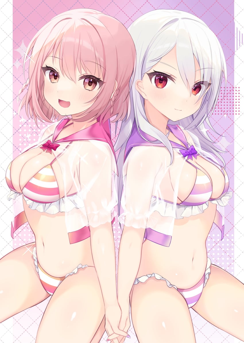 hoshizaki akari and sumeragi setsuna (ongeki) drawn by nanashi_(nanashi_234)