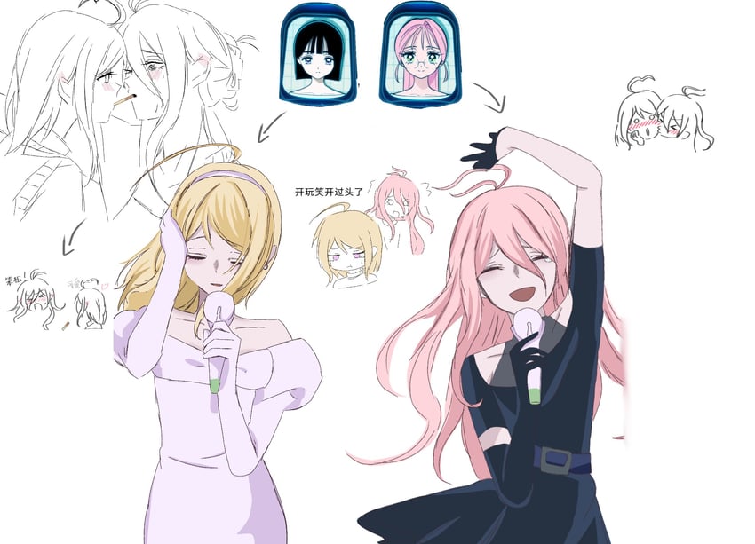 akamatsu kaede and iruma miu (danganronpa and 1 more) drawn by neikou