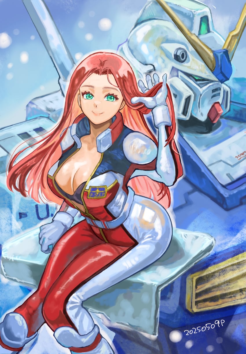 christina mackenzie and gundam alex (gundam and 1 more) drawn by okrdisk2000