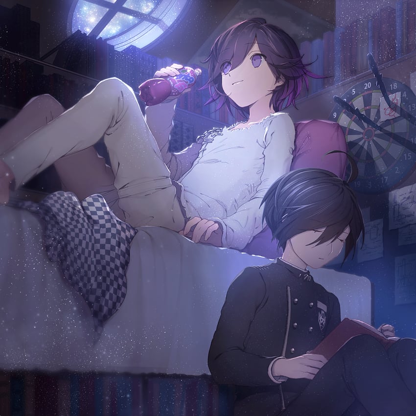 oma kokichi and saihara shuichi (danganronpa and 1 more) drawn by gpnet