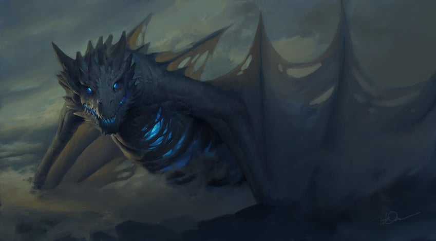 viserion (a song of ice and fire and 1 more) drawn by dao_trong_le