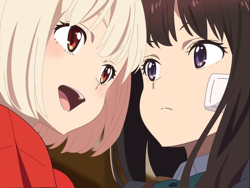 nishikigi chisato and inoue takina (lycoris recoil) drawn by ginnouchi