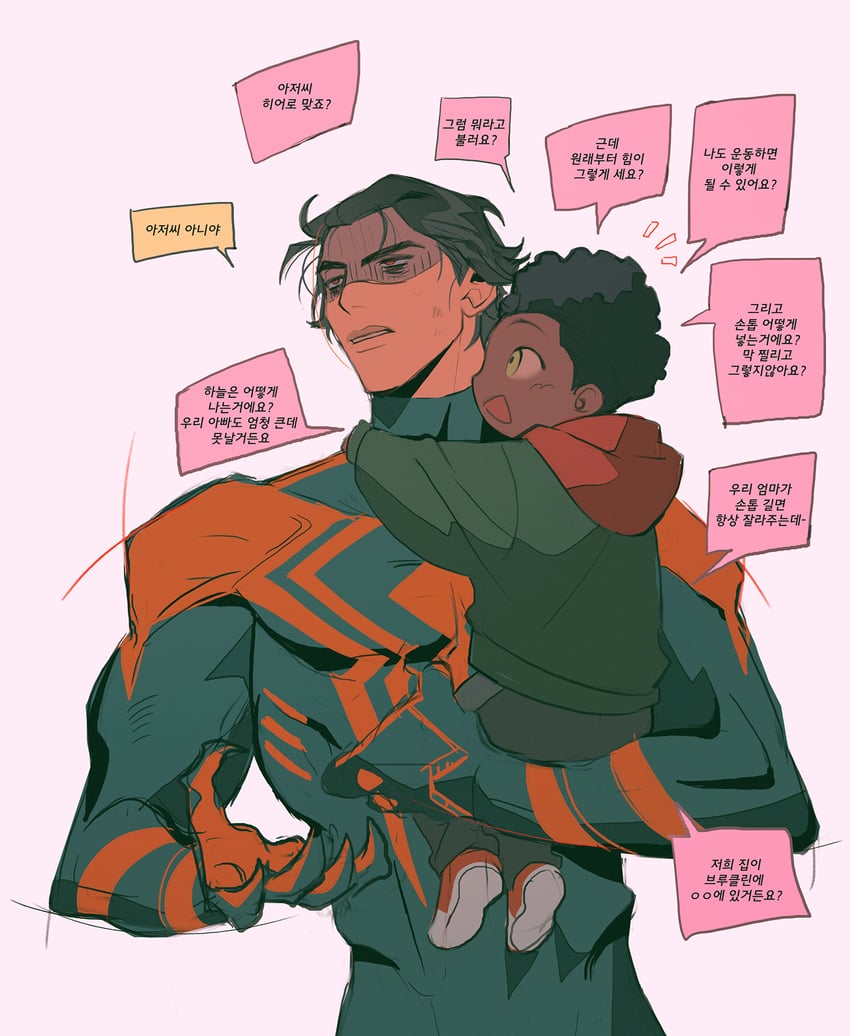 miguel o'hara, spider-man, and miles morales (marvel and 3 more) drawn by oz_174