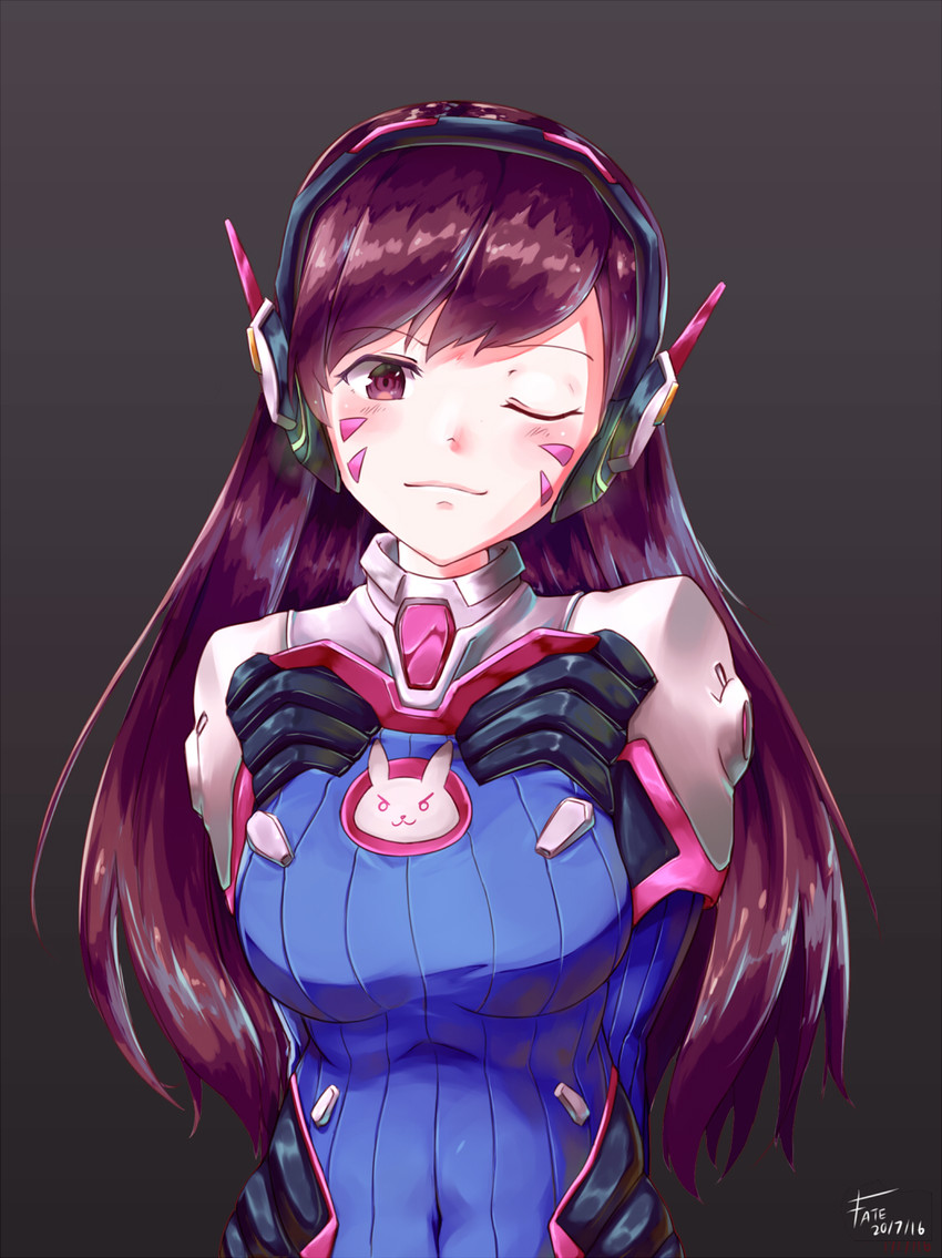 d.va (overwatch and 1 more) drawn by xfate