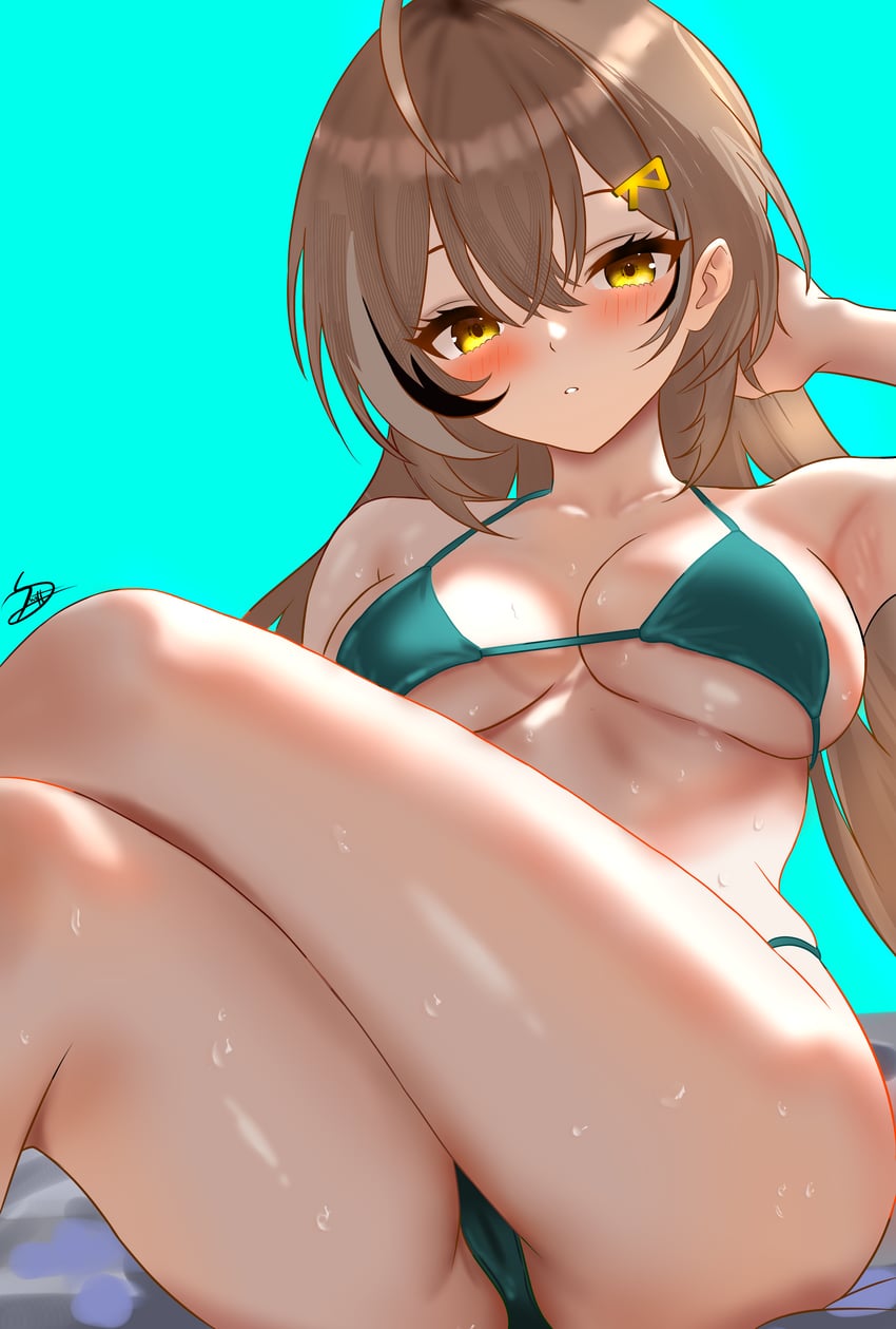 nanashi mumei (hololive and 1 more) drawn by dfswift