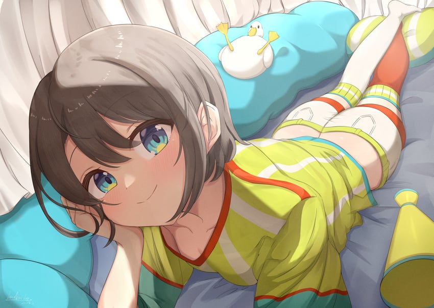 oozora subaru and subaru duck (hololive) drawn by hashira_14
