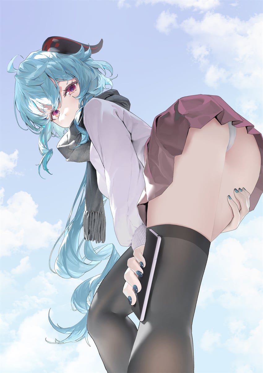 ganyu (genshin impact) drawn by haku89 and moe_maboroshi_jigen