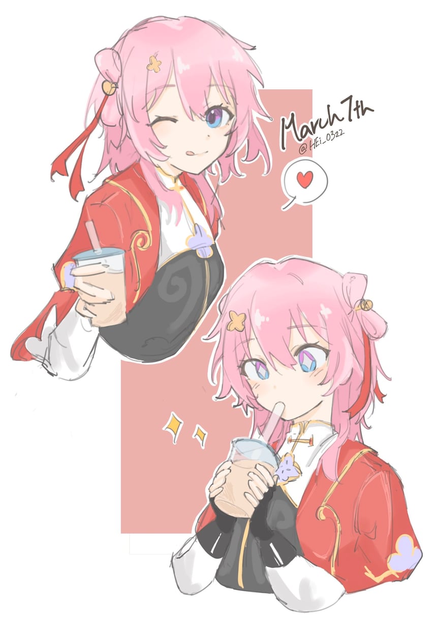 march 7th (honkai and 1 more) drawn by hei_(hei_0322)