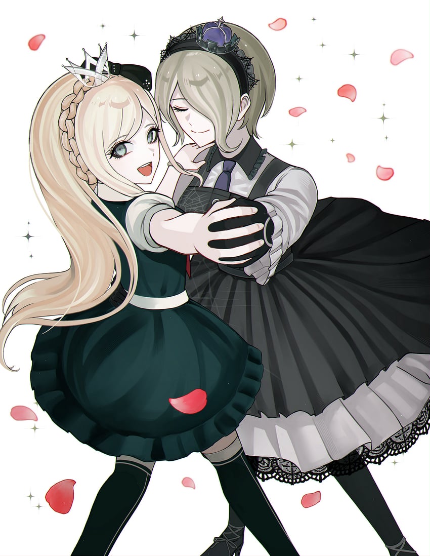 sonia nevermind and tojo kirumi (danganronpa and 2 more) drawn by meitna