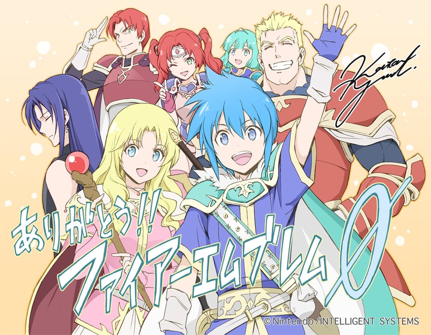 tiena, jemmy, al, celdia, kilmar, and 2 more (fire emblem and 2 more) drawn by yamada_koutarou