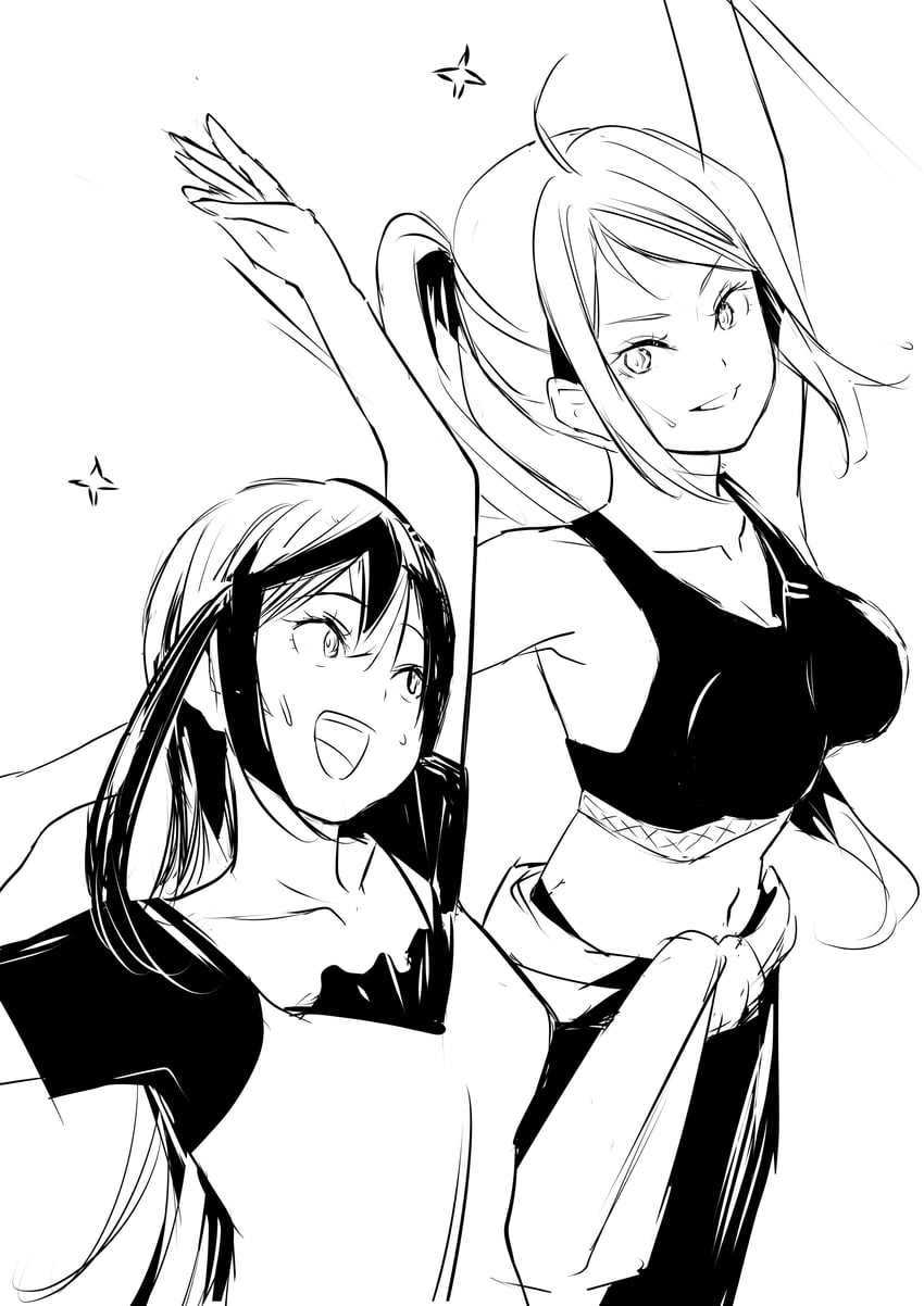 yuki setsuna and zhong lanzhu (love live! and 1 more) drawn by tommer