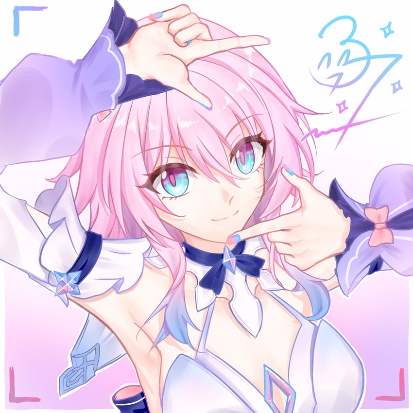 march 7th (honkai and 1 more) drawn by chushi_right