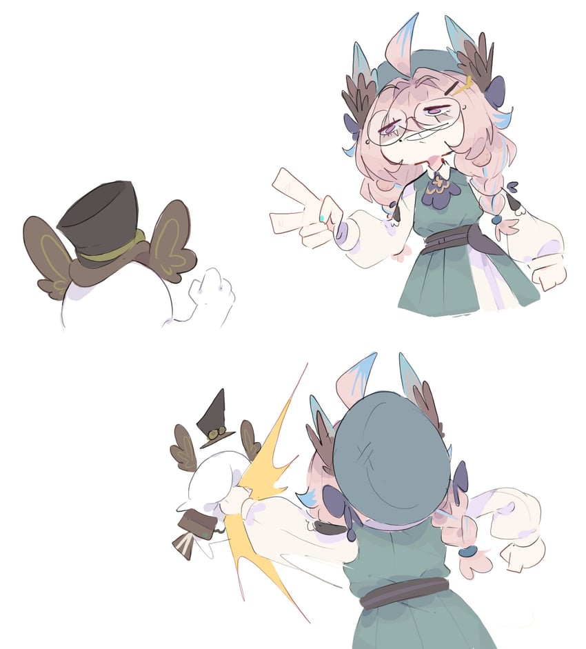 enna alouette and aloupeep (nijisanji and 1 more) drawn by unfamousradish