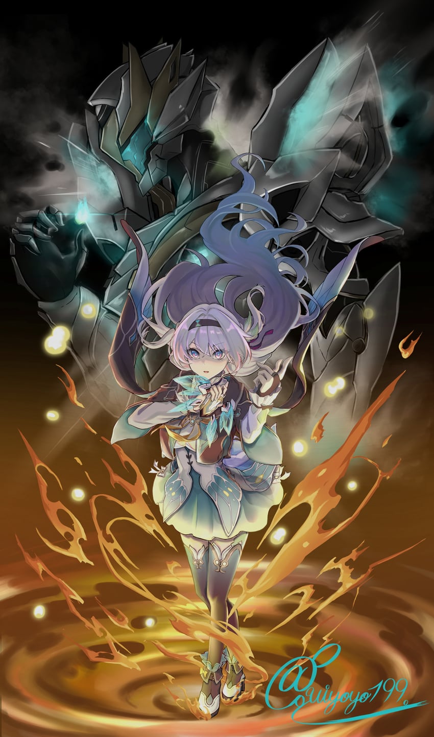 firefly and sam (honkai and 1 more) drawn by kouno_(uiyoyo199)