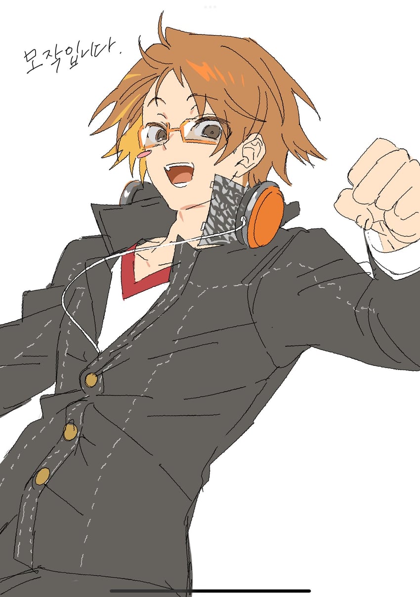 hanamura yousuke (persona and 1 more) drawn by natwjeq