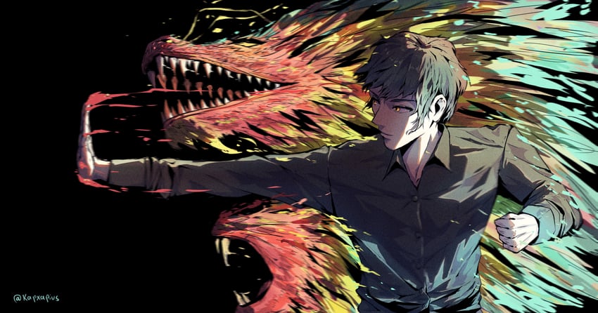 ha jinsung (original and 1 more) drawn by kapxapius