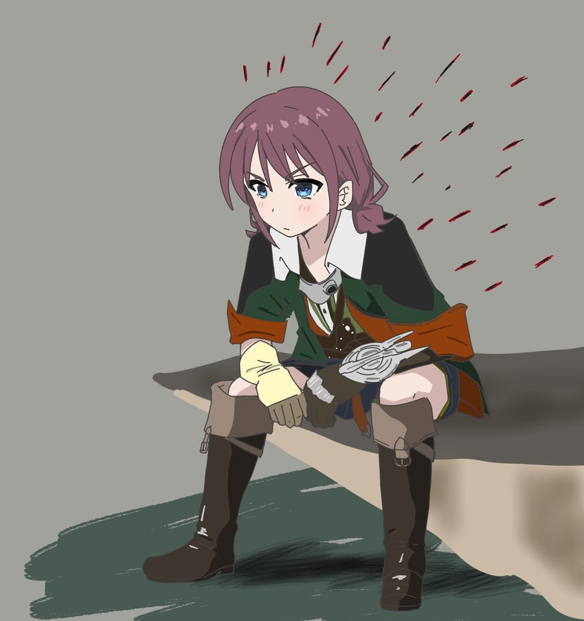 iseri nina (monster hunter and 2 more) drawn by nekokko_neko