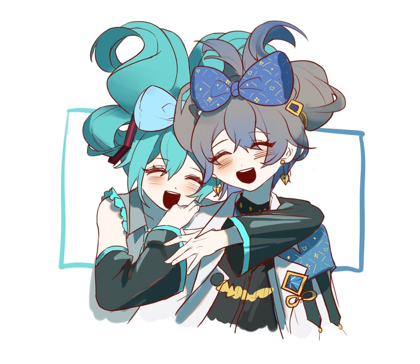 hatsune miku, ike eveland, and cinnamiku (vocaloid and 2 more) drawn by guozhe13