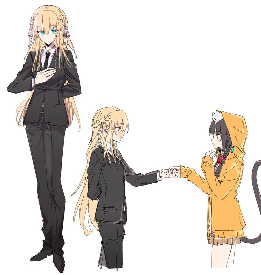 asakura karen and toujou tsukasa (heaven burns red) drawn by wuubaiwan