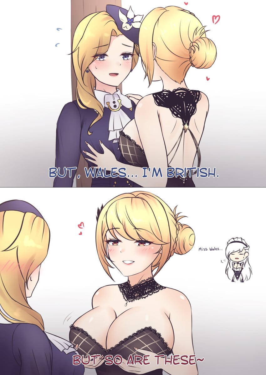 belfast, hood, and prince of wales (azur lane and 1 more) drawn by pumpkinpaii