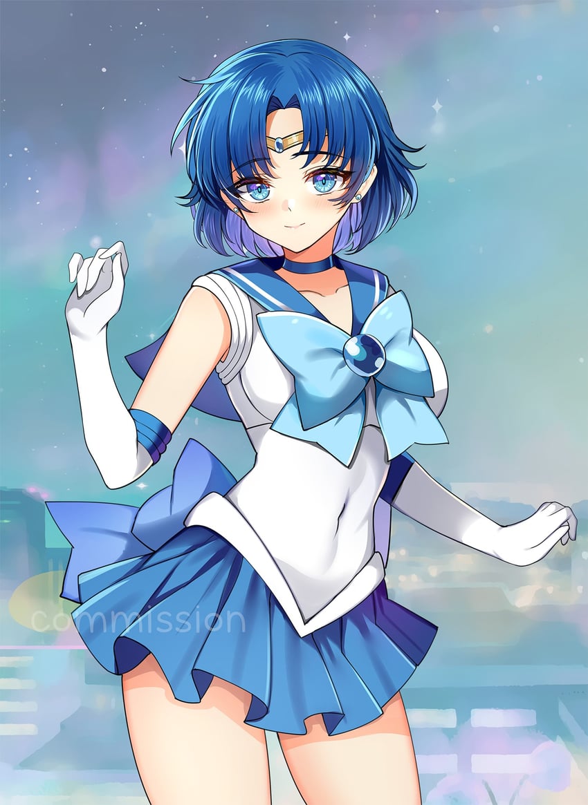 mizuno ami and sailor mercury (bishoujo senshi sailor moon) drawn by jirafuru