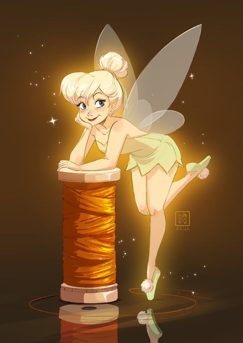 tinker bell (walt disney's peter pan) drawn by miadresden