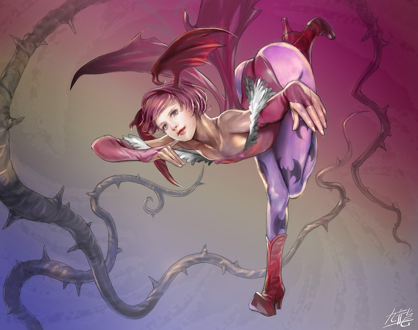 lilith (darkstalkers) drawn by jasmine_t
