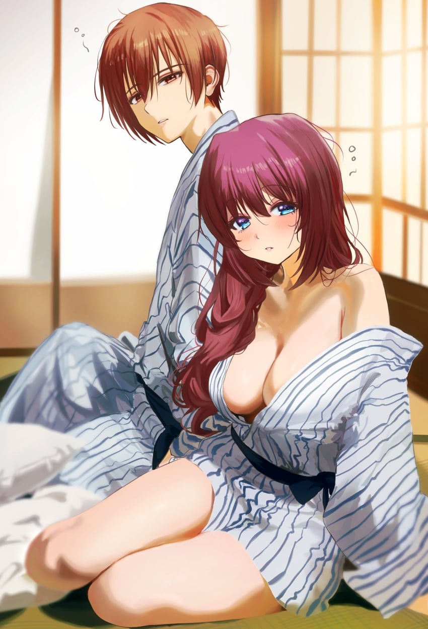 natsume kyousuke and a-chan (little busters!) drawn by miiizuno_lbs