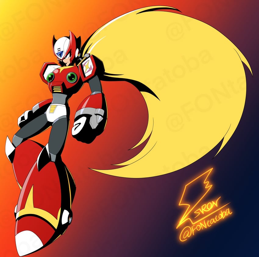 zero (mega man and 1 more) drawn by fontatoba