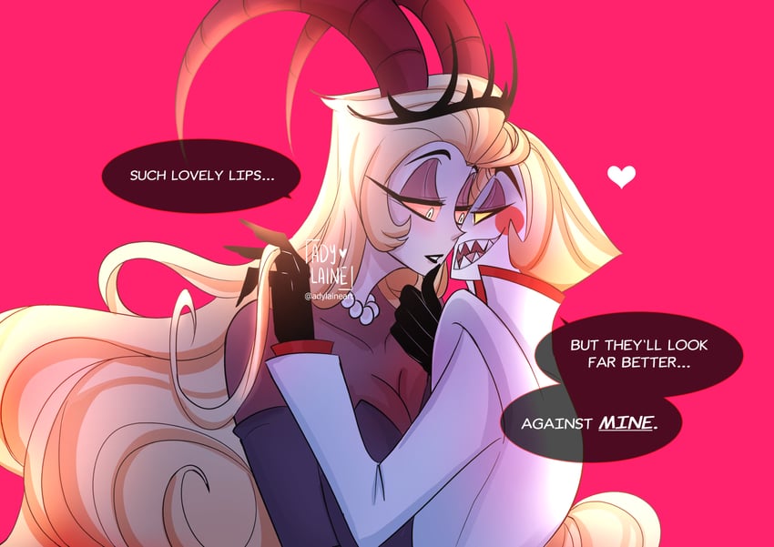 lucifer morningstar and lilith (hazbin hotel) drawn by adylaineart