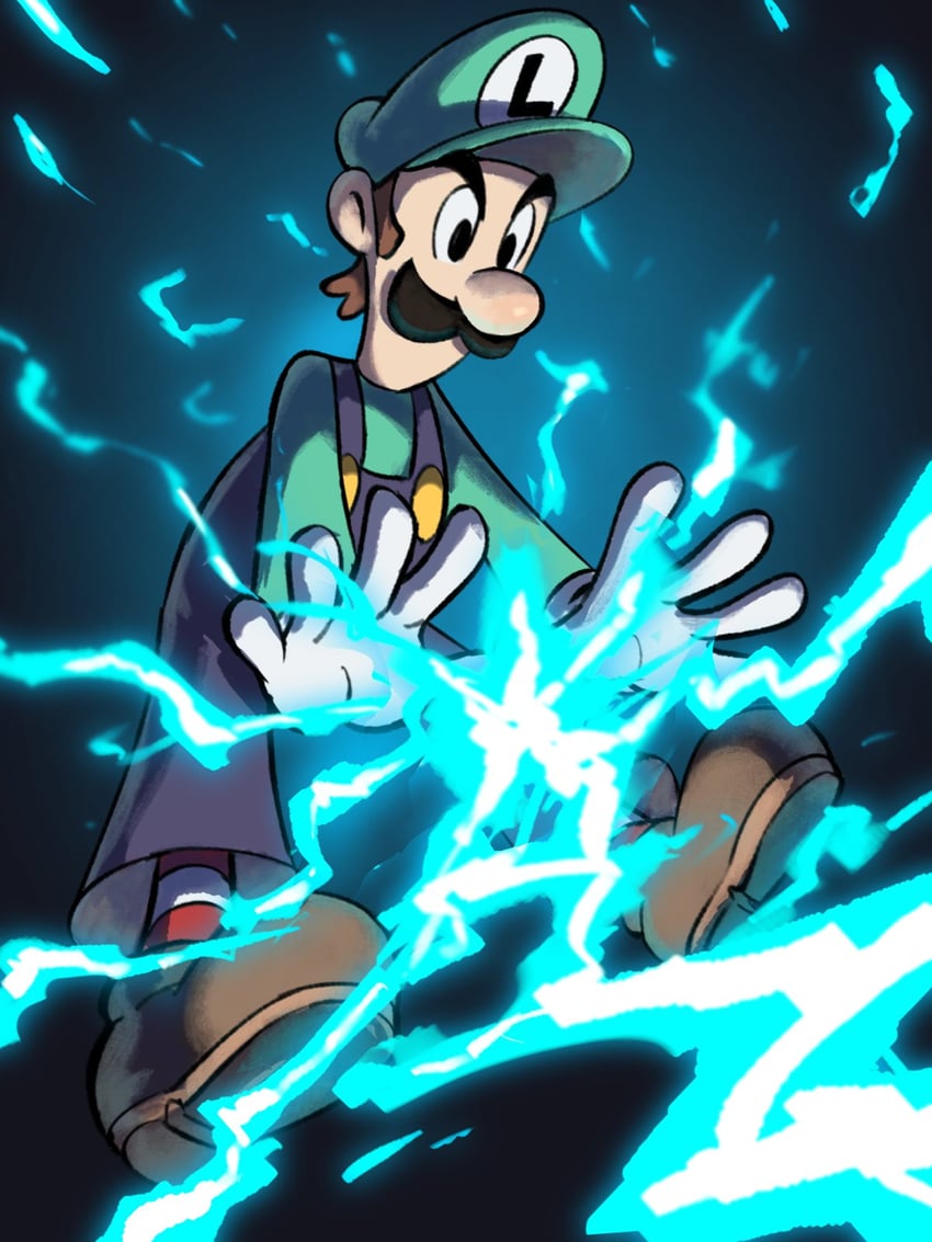 luigi (mario and 2 more) drawn by ya_mari_6363