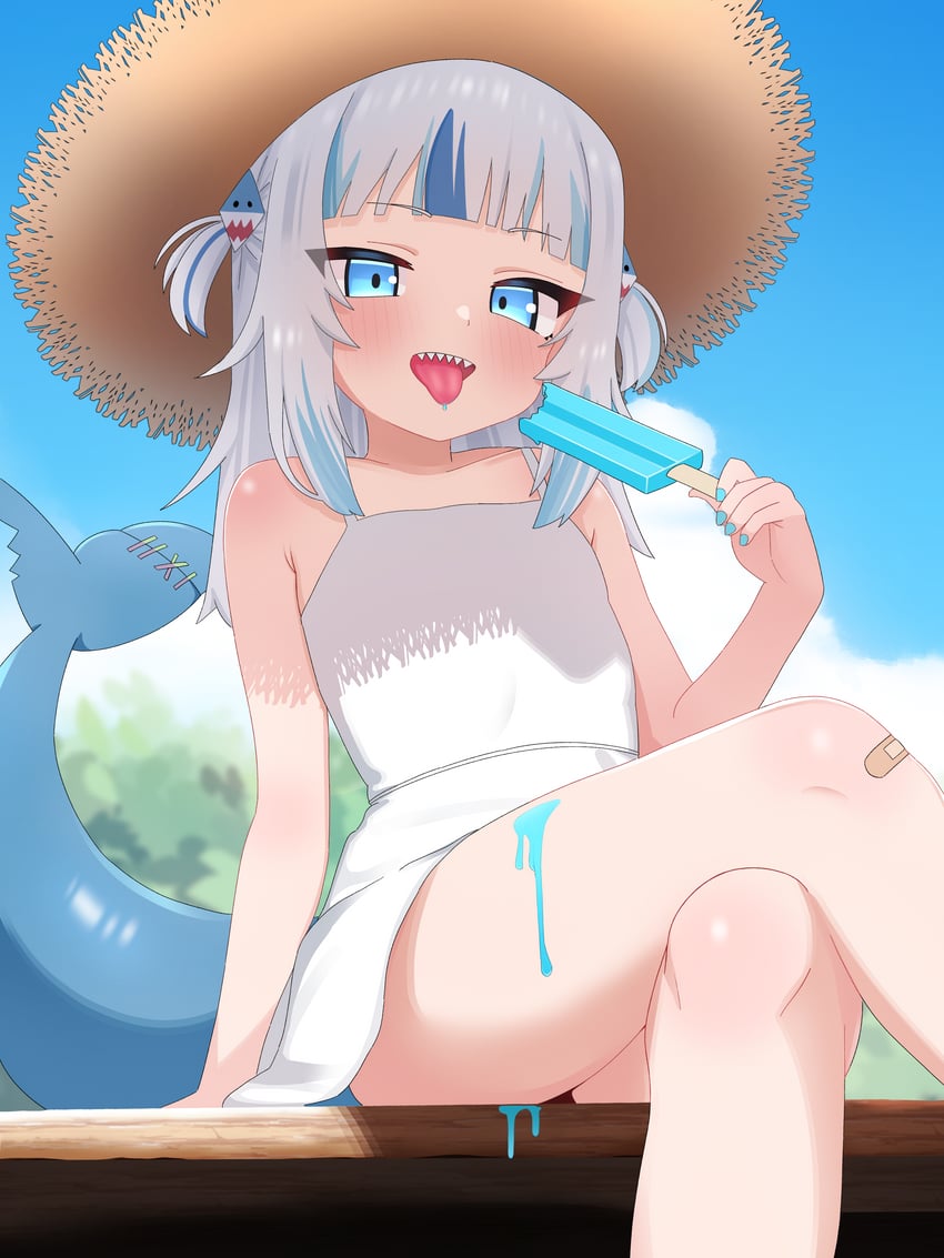 gawr gura (hololive and 1 more) drawn by mingkozus