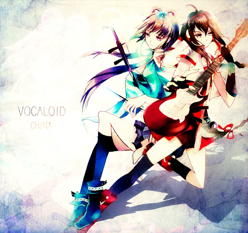 luo tianyi and yuezheng ling (vocaloid and 1 more) drawn by rhea_(0u0)