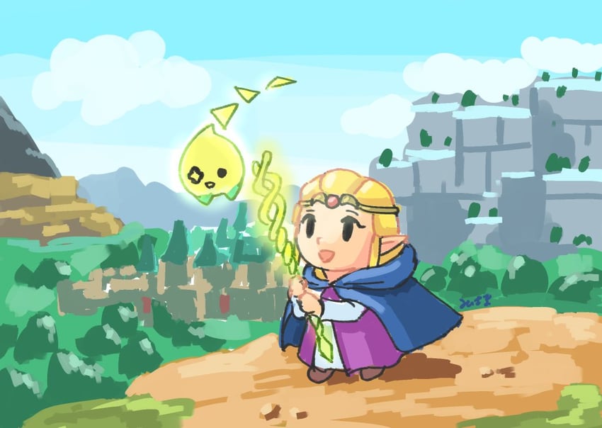 princess zelda and tri (the legend of zelda and 1 more) drawn by mihama66