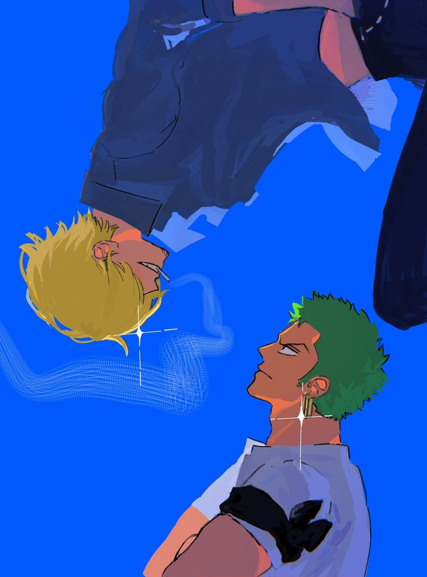 roronoa zoro and sanji (one piece) drawn by r3fekpz4io20927