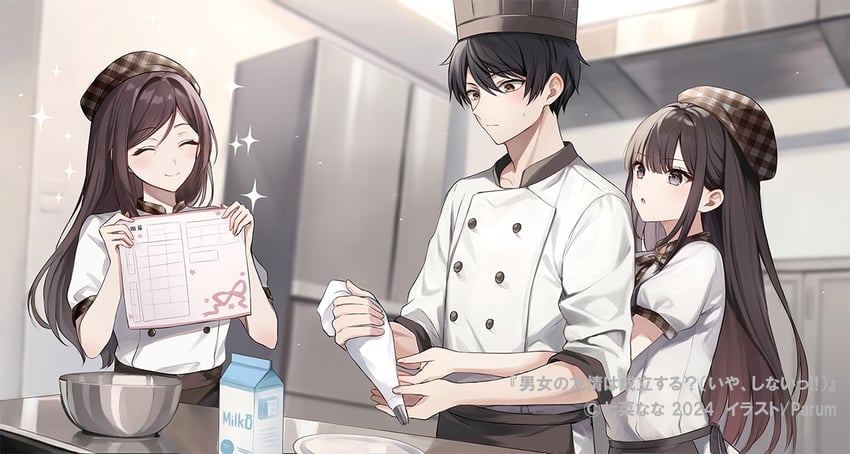 enomoto rion and natsume yuu (danjo no yuujou wa seiritsu suru?) drawn by parum39