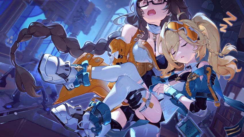 durandal, entropy, and female dreamseeker (honkai and 1 more) drawn by asc11