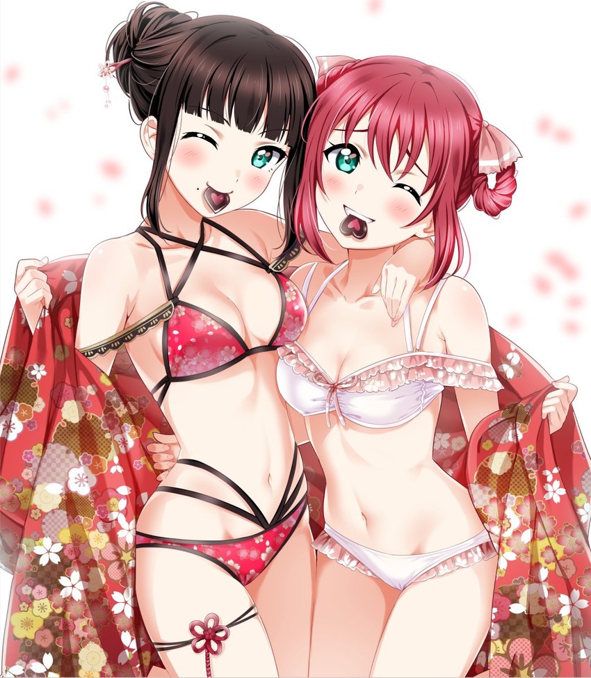 kurosawa dia and kurosawa ruby (love live! and 1 more) drawn by sankuro_(agoitei)
