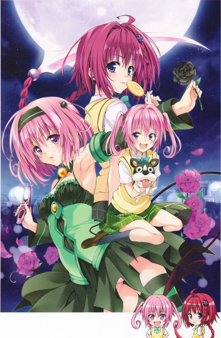 momo velia deviluke, nana asta deviluke, and kurosaki mea (to love-ru and 1 more)
