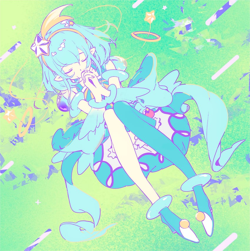 hagoromo lala and cure milky (precure and 1 more) drawn by suiso_(owp)