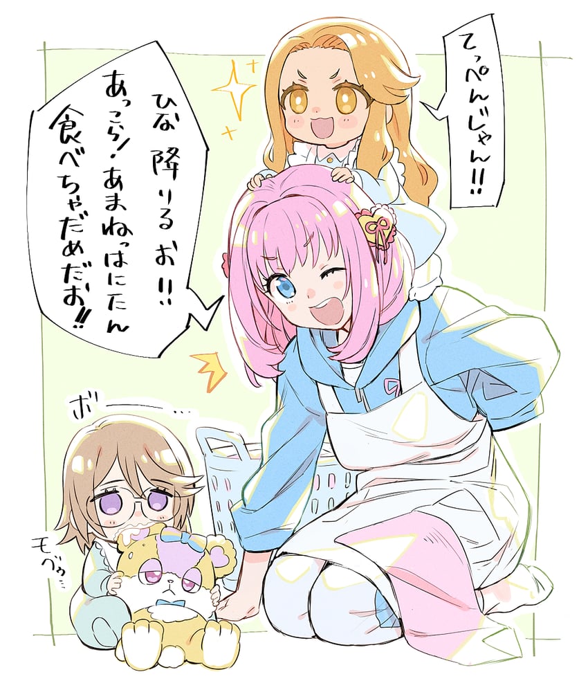 amauri miruki, hanitan, sumeragi amane, and yayoi hina (pretty series and 1 more) drawn by murakami_hisashi