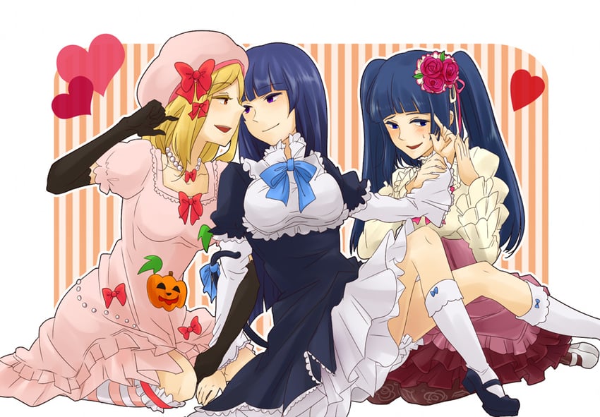frederica bernkastel, furudo erika, and lambdadelta (umineko no naku koro ni) drawn by eringi_oishii