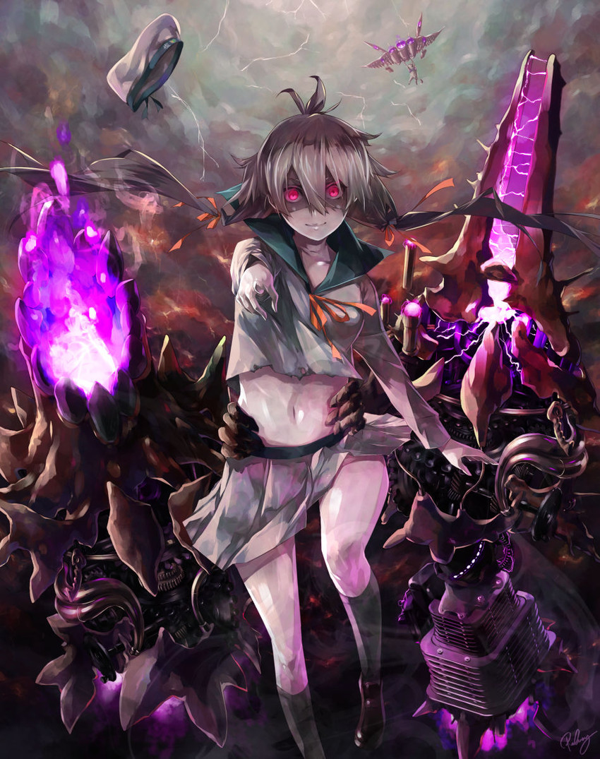 ta-class battleship and error musume (kantai collection) drawn by re_lucy
