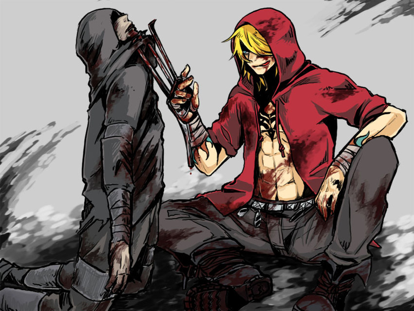 hunter and gunji (left 4 dead and 2 more) drawn by swan_(doesu)